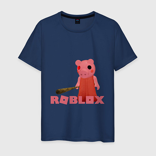Мужская футболка ROBLOX: PIGGI / Тёмно-синий – фото 1