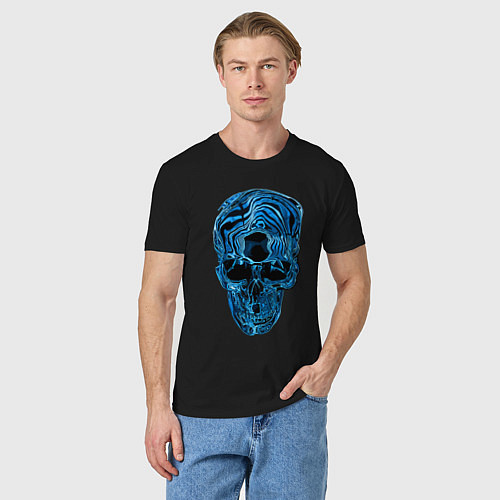 Мужская футболка Skull - illusion / Черный – фото 3
