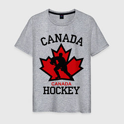 Футболка хлопковая мужская Canada Hockey, цвет: меланж