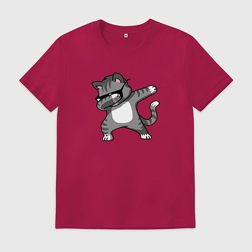 Мужская футболка Котик dub / Маджента – фото 1