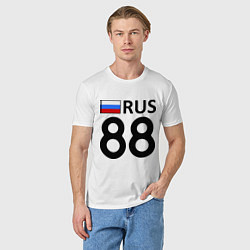 Футболка хлопковая мужская RUS 88, цвет: белый — фото 2