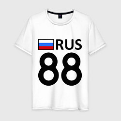 Футболка хлопковая мужская RUS 88, цвет: белый