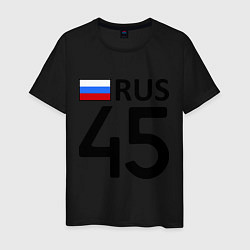 Футболка хлопковая мужская RUS 45, цвет: черный