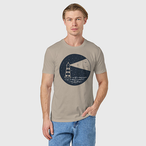 Мужская футболка Маяк / Миндальный – фото 3