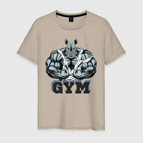Мужская футболка Bodybuilding N / Миндальный – фото 1