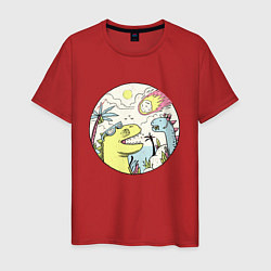 Футболка хлопковая мужская Последняя вечеринка, цвет: красный