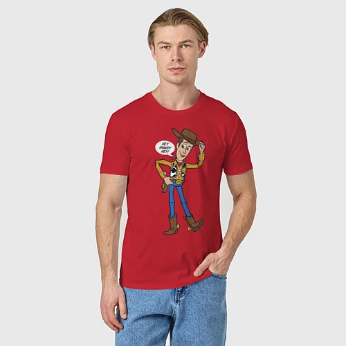 Мужская футболка Woody / Красный – фото 3