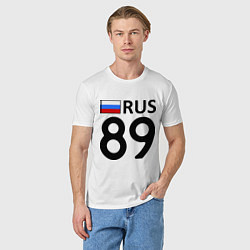 Футболка хлопковая мужская RUS 89, цвет: белый — фото 2