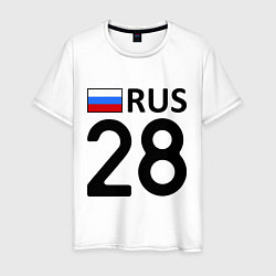 Футболка хлопковая мужская RUS 28, цвет: белый