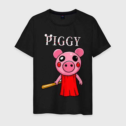 Мужская футболка ROBLOX PIGGY / Черный – фото 1