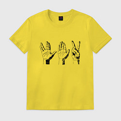 Футболка хлопковая мужская Вулканский салют Z, цвет: желтый
