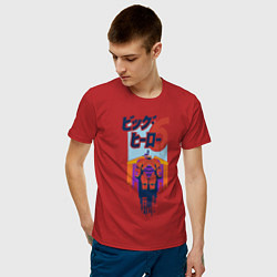 Футболка хлопковая мужская Baymax, цвет: красный — фото 2
