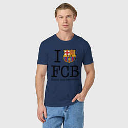 Футболка хлопковая мужская Barcelona FC, цвет: тёмно-синий — фото 2