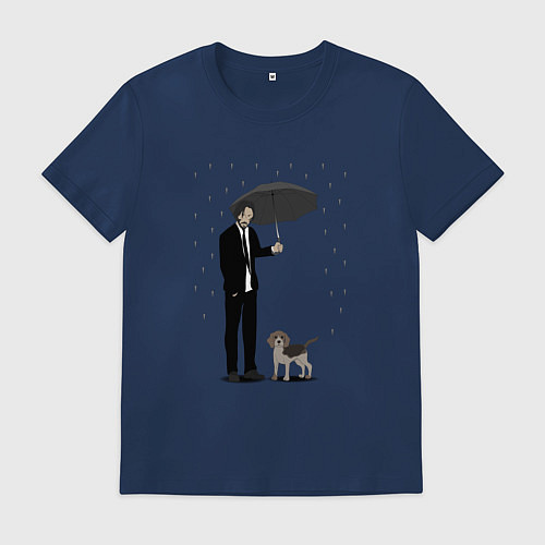 Мужская футболка John Wick / Тёмно-синий – фото 1