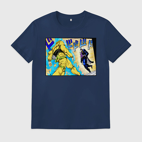 Мужская футболка Дио идет на забив / Тёмно-синий – фото 1