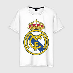 Футболка хлопковая мужская Real Madrid FC, цвет: белый