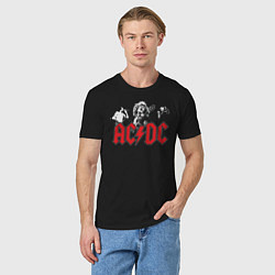 Футболка хлопковая мужская ACDC, цвет: черный — фото 2