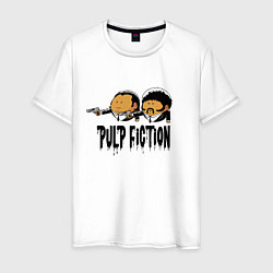 Футболка хлопковая мужская Pulp fiction, цвет: белый