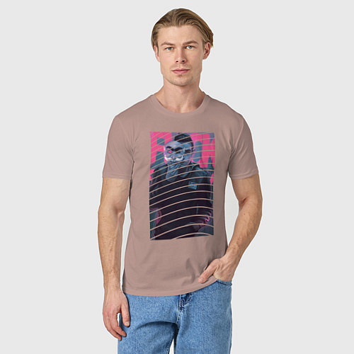 Мужская футболка Mr Robot / Пыльно-розовый – фото 3