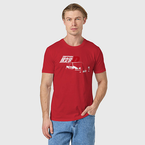 Мужская футболка INITIAL D / Красный – фото 3