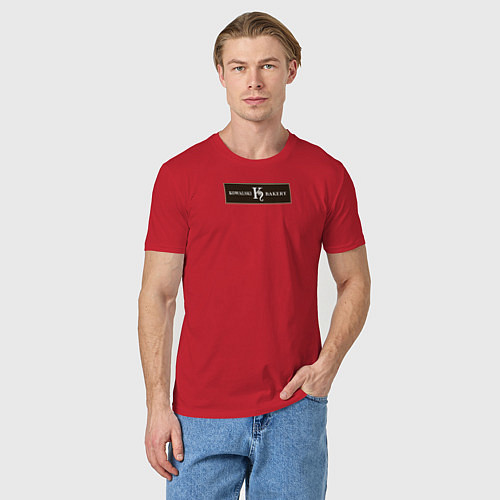 Мужская футболка Kowalski Bakery Logo / Красный – фото 3