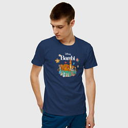 Футболка хлопковая мужская Бэмби, цвет: тёмно-синий — фото 2