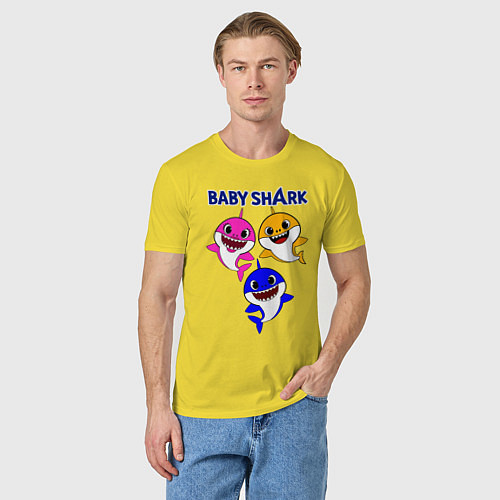Мужская футболка Baby Shark / Желтый – фото 3
