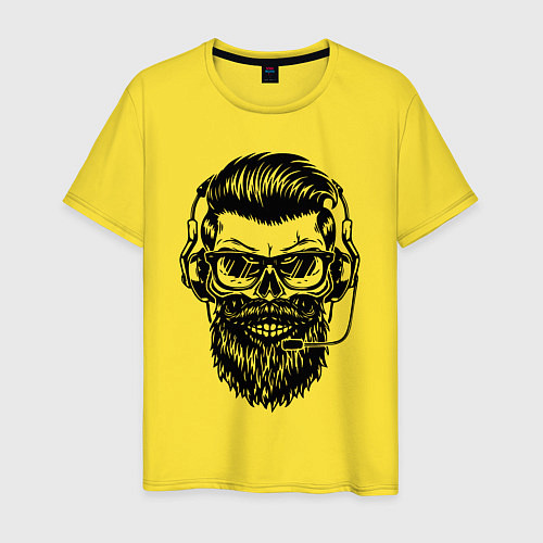 Мужская футболка Hipster / Желтый – фото 1