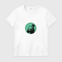 Футболка хлопковая мужская Workers skeleton, цвет: белый