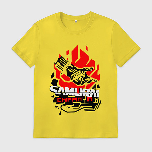 Мужская футболка CYBERPUNK 2077 SAMURAI / Желтый – фото 1