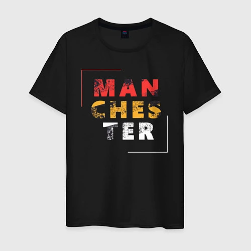 Мужская футболка Манчестер / Черный – фото 1