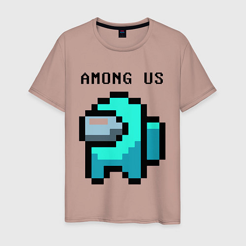 Мужская футболка AMONG US - PIXEL / Пыльно-розовый – фото 1