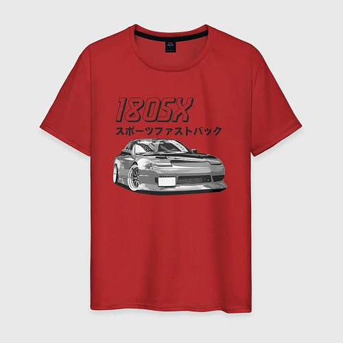 Мужская футболка Nissan 180SX / Красный – фото 1