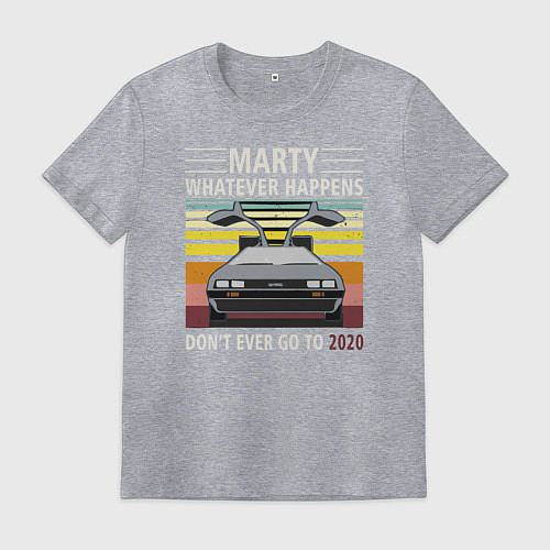 Мужская футболка Back to the Future / Меланж – фото 1