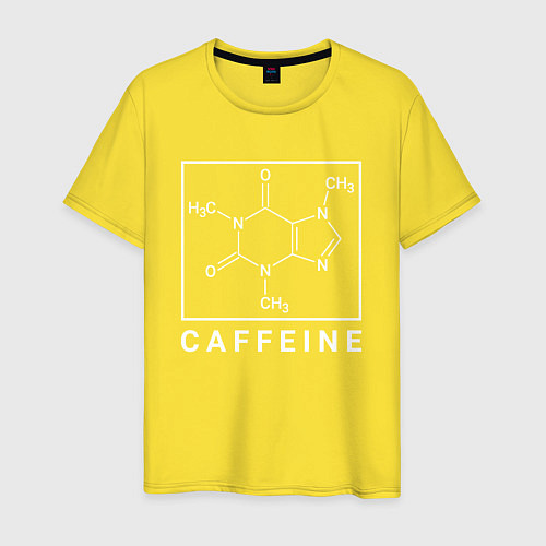 Мужская футболка Структура Кофеина / Желтый – фото 1