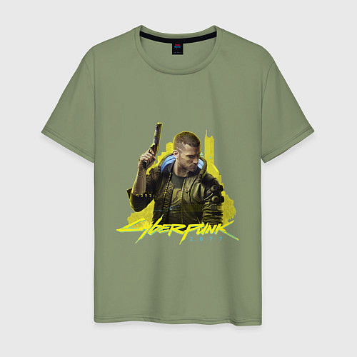 Мужская футболка CYBERPUNK 2077 / Авокадо – фото 1