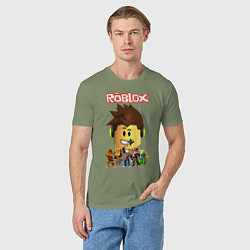 Футболка хлопковая мужская ROBLOX, цвет: авокадо — фото 2