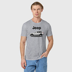 Футболка хлопковая мужская Jeep, цвет: меланж — фото 2