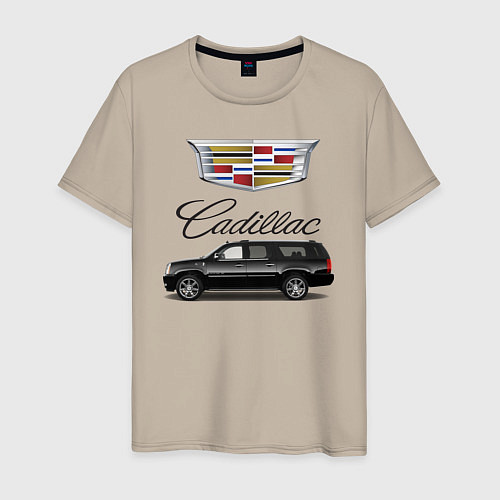 Мужская футболка Cadillac / Миндальный – фото 1