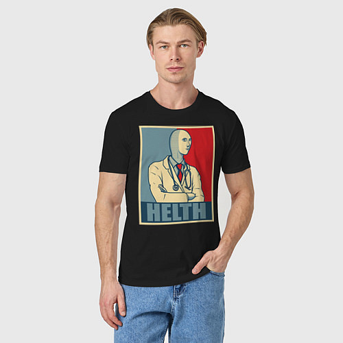 Мужская футболка Helth / Черный – фото 3