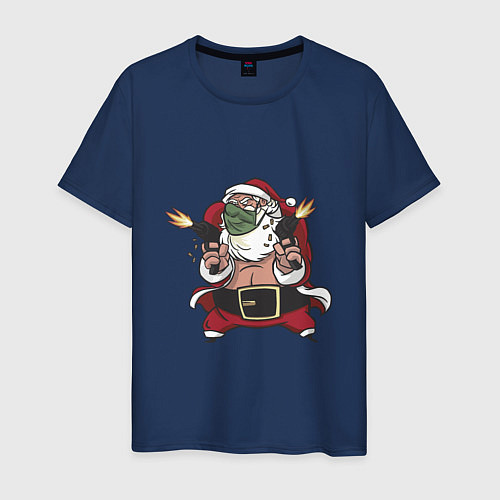 Мужская футболка Bad Santa / Тёмно-синий – фото 1
