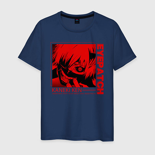 Мужская футболка Kaneki Ken Eyepatch / Тёмно-синий – фото 1