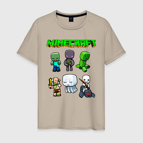 Мужская футболка Minecraft / Миндальный – фото 1