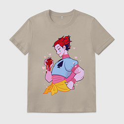 Футболка хлопковая мужская Hunter x Hunter - Hisoka, цвет: миндальный