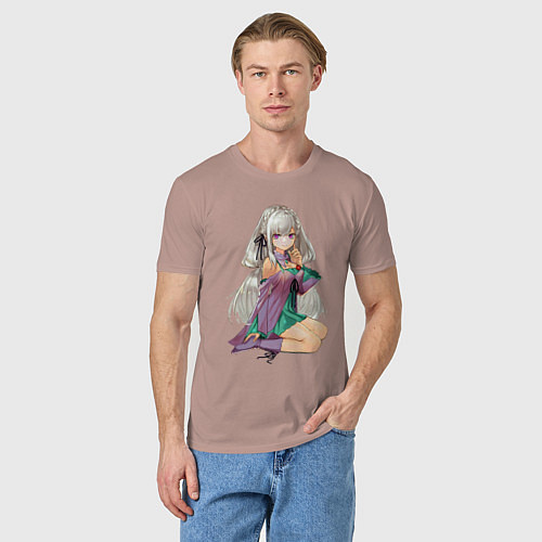 Мужская футболка Emilia / Пыльно-розовый – фото 3