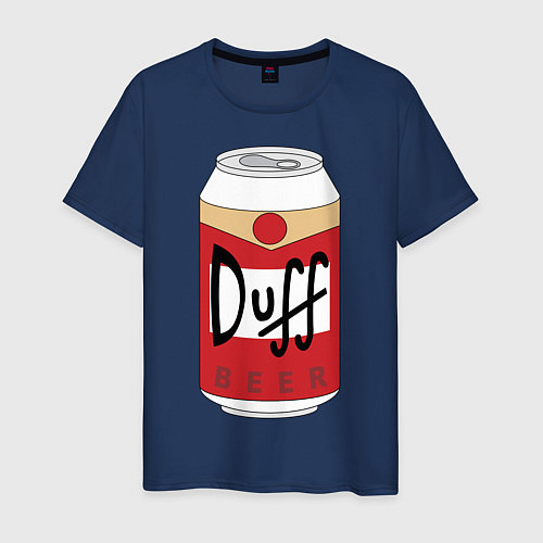 Мужская футболка Duff Beer / Тёмно-синий – фото 1