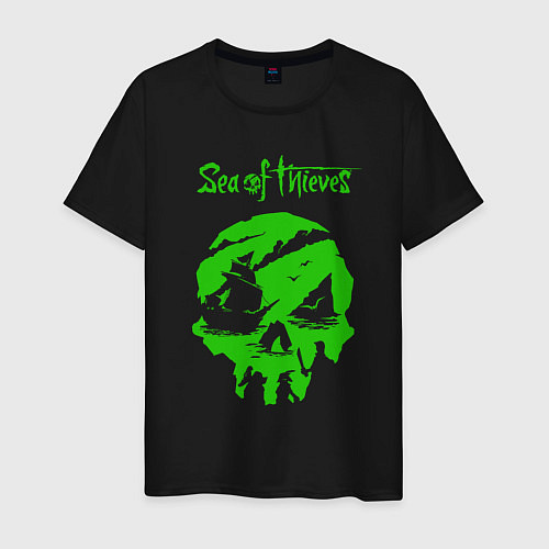 Мужская футболка Sea Of Thieves Море Воров Зеленая / Черный – фото 1