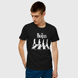 Футболка хлопковая мужская The Beatles, цвет: черный — фото 2