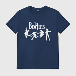 Футболка хлопковая мужская The Beatles, цвет: тёмно-синий