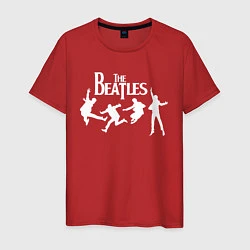 Футболка хлопковая мужская The Beatles, цвет: красный